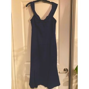 Cocktail midi dress navy blue